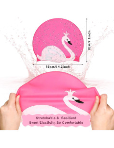 Gorras de Baño para Niños Syhood - 3 Pcs Silicona Colorida 2