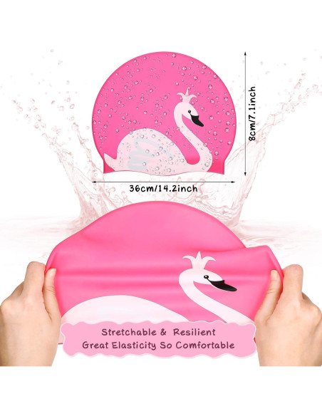 Gorras de Baño para Niños Syhood - 3 Pcs Silicona Colorida