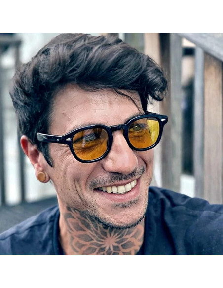 Gafas de Sol Gtand Unisex Retro 46mm UV400 Marco Negro