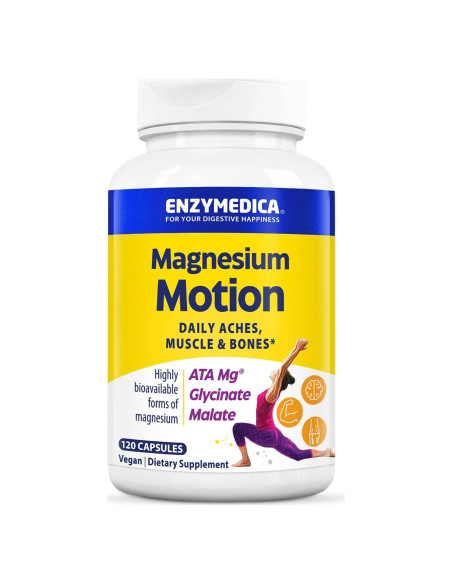 Suplemento de Magnesio Enzymedica 120 Cápsulas - Alivio Muscular
