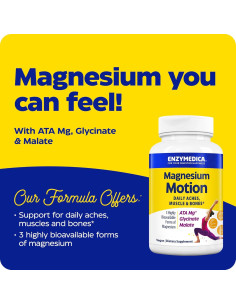 Suplemento de Magnesio Enzymedica 120 Cápsulas - Alivio Muscular 2