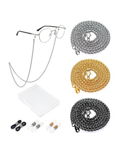 Cadena de Gafas 3 PCS Acero Inoxidable Unisex Elegante
