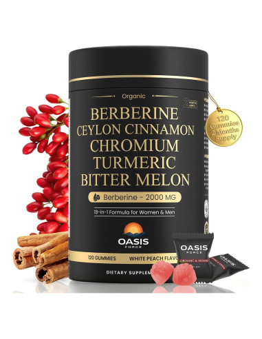 Gominolas de Berberina 2000mg OASIS FORCE - Veganas, Sin Azúcar