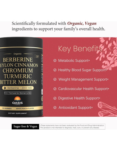 Gominolas de Berberina 2000mg OASIS FORCE - Veganas, Sin Azúcar