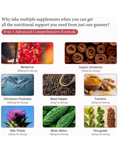 Gominolas de Berberina 2000mg OASIS FORCE - Veganas, Sin Azúcar