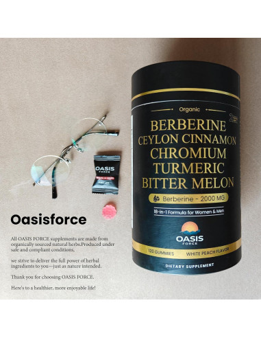 Gominolas de Berberina 2000mg OASIS FORCE - Veganas, Sin Azúcar
