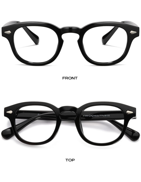 Gafas de Sol Gtand Unisex Retro 46mm UV400 Marco Negro