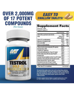 GAT Sport Testrol Gold ES 60 Tabletas - Potenciador de Testosterona 2