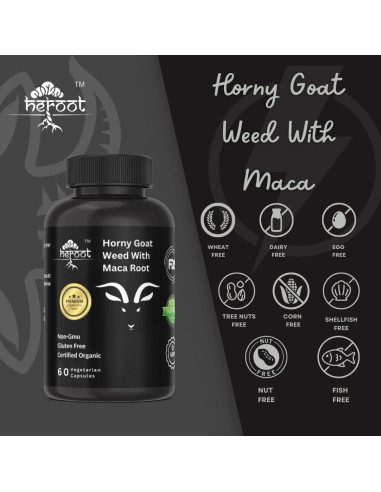 Cápsulas de Hierba de Cabra Excitante Heroot 60 Unidades