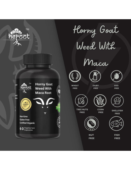 Cápsulas de Hierba de Cabra Excitante Heroot 60 Unidades