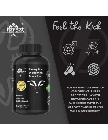 Cápsulas de Hierba de Cabra Excitante Heroot 60 Unidades