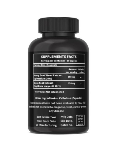 Cápsulas de Hierba de Cabra Excitante Heroot 60 Unidades