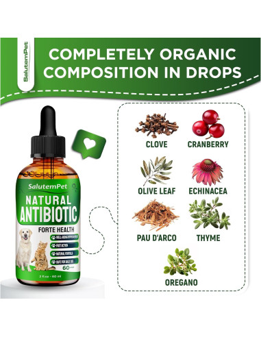 Antibiótico Natural para Perros y Gatos SalutemPet 60 ml