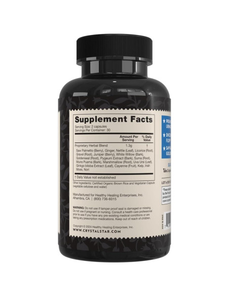 Suplemento Prostata Crystal Star 60 Cápsulas - Salud Urinaria