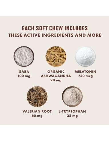 Golosinas Calmantes para Perros Rocco & Roxie 60ct