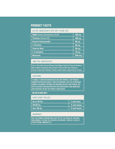 Golosinas Calmantes para Perros Rocco & Roxie 60ct