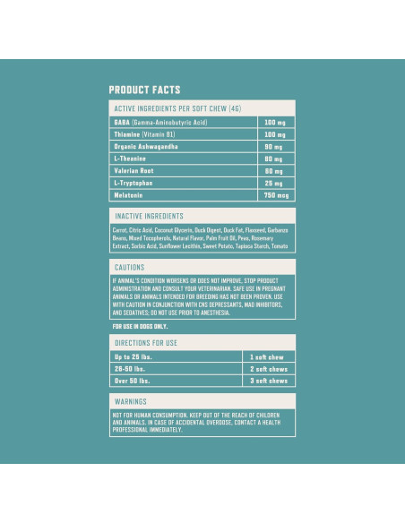 Golosinas Calmantes para Perros Rocco & Roxie 60ct