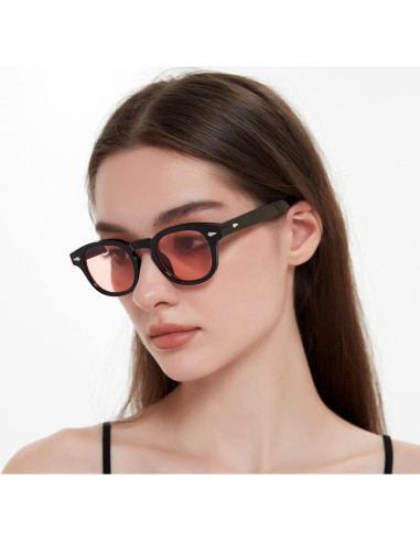 Gafas de Sol Gtand Unisex Retro Circulares 46mm Tinte Rosa