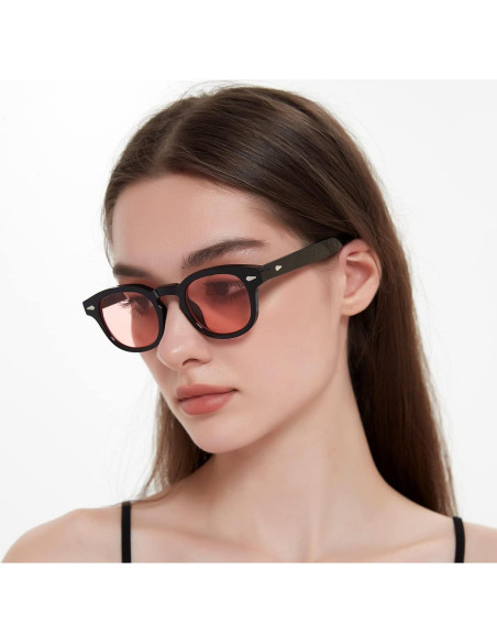 Gafas de Sol Gtand Unisex Retro Circulares 46mm Tinte Rosa