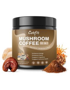 Café Instantáneo Adaptogénico Catfit 160g - Champiñones y Avena