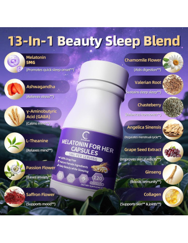 Melatonina 5mg GPGP GreenPeople - Suplemento para Dormir 120 Cápsulas