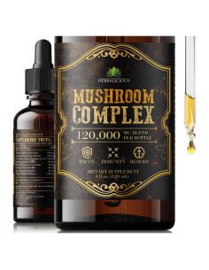 Suplemento de Champiñones HERBALICIOUS 120,000mg - 8 en 1