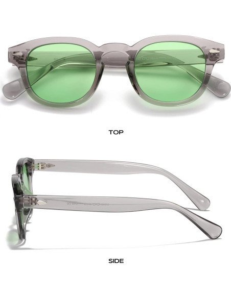 Gafas de Sol Gtand Unisex Retro 46mm UV400 Tinte Verde
