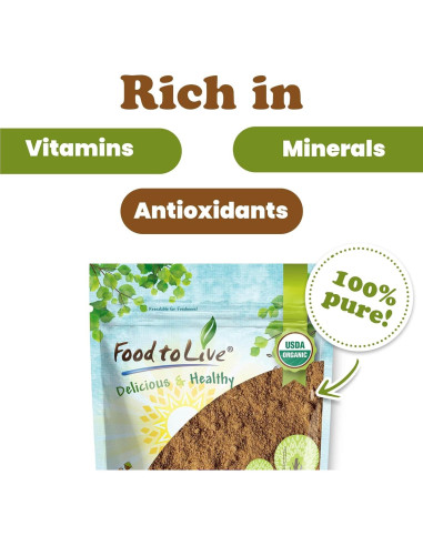 Polvo de Hongo Reishi Rojo Orgánico Food to Live 227g - Superalimento Vegano