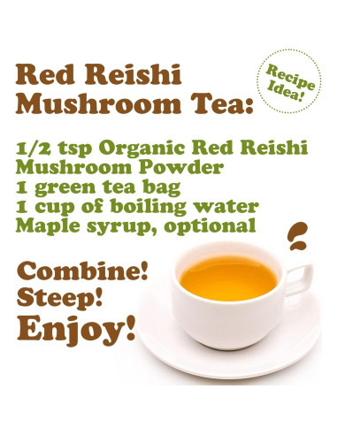 Polvo de Hongo Reishi Rojo Orgánico Food to Live 227g - Superalimento Vegano