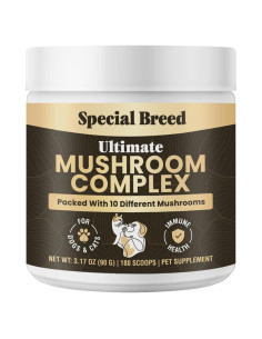 Suplemento de Champiñones Orgánicos para Perros y Gatos - 90g