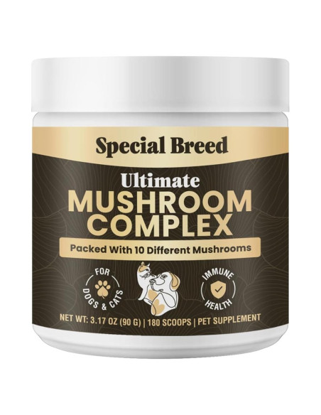 Suplemento de Champiñones Orgánicos para Perros y Gatos - 90g