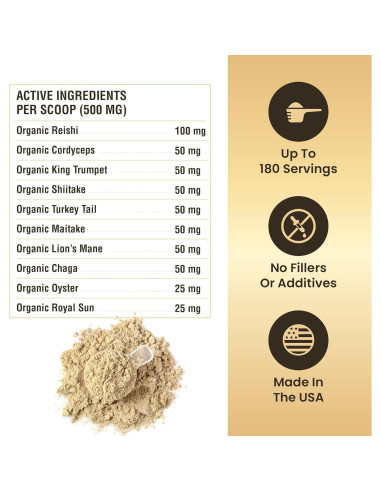 Suplemento de Champiñones Orgánicos para Perros y Gatos - 90g