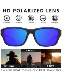 Gafas de Sol Polarizadas KUGUAOK para Hombres 100% UV 2