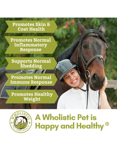 Aceite de Semilla de Lino Orgánico Wholistic 473ml para Caballos