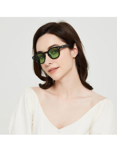 Gafas de Sol Gtand Unisex Retro 46mm UV400 Tinte Verde