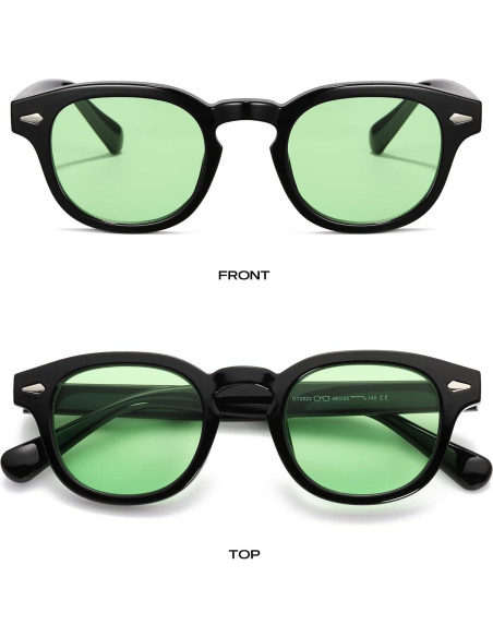 Gafas de Sol Gtand Unisex Retro 46mm UV400 Tinte Verde