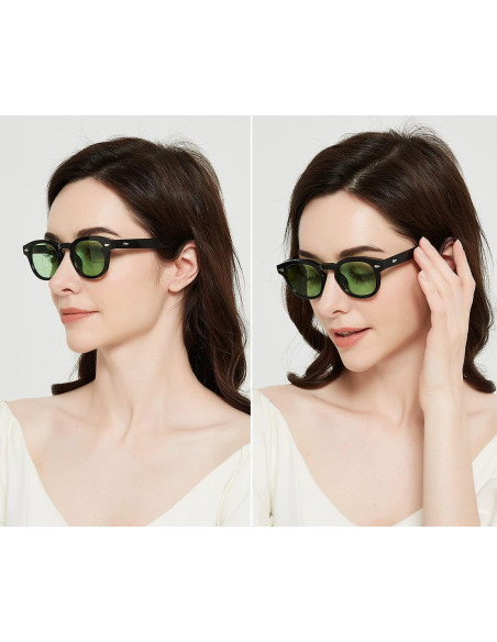 Gafas de Sol Gtand Unisex Retro 46mm UV400 Tinte Verde