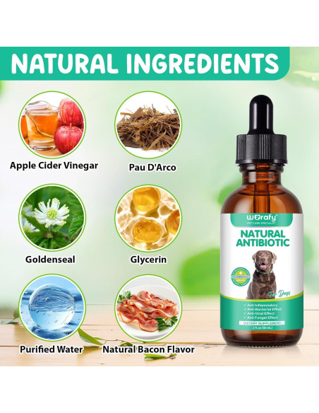 Antibióticos Naturales para Perros ZQZPZBPZ 60ml Sabor Tocino
