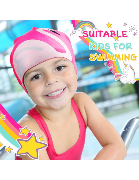 Gorras de Baño para Niños Syhood - 3 Pcs Silicona Colorida
