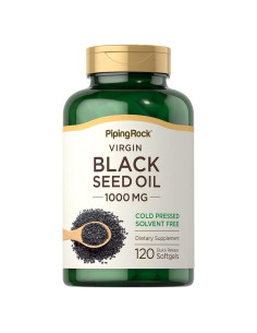 Cápsulas de Gel Blando Piping Rock Aceite Semilla Negra 1000mg 120 Unidades