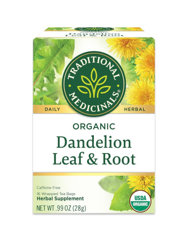 Té de Hierbas de Diente de León Orgánico Medicinales Tradicionales - 32 Bolsitas