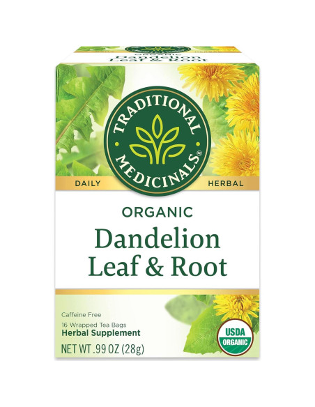 Té de Hierbas de Diente de León Orgánico Medicinales Tradicionales - 32 Bolsitas