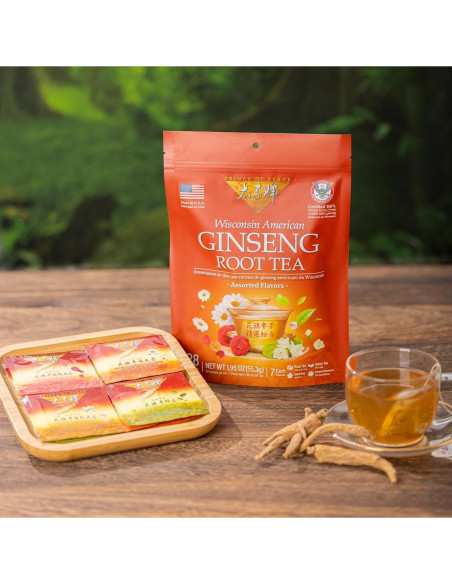 Té de Ginseng Americano Príncipe de la Paz 28 Bolsitas