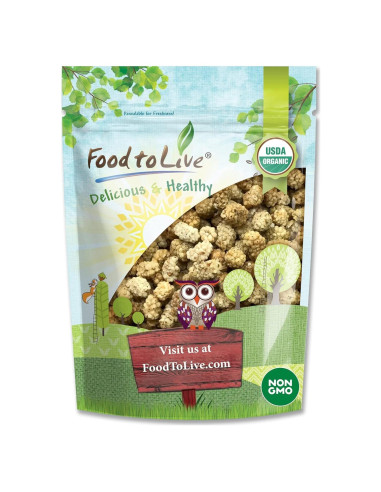 Moras Blancas Secas Orgánicas Food to Live 0.91 kg - Sin OGM