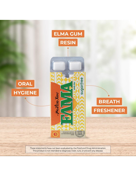 Chicle de Mastic Griego Elma Sin Azúcar 50 Piezas