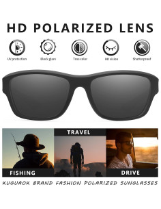 Gafas de Sol Polarizadas KUGUAOK para Hombres 100% UV 2