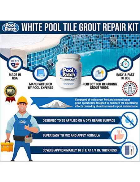 Kit de Reparación de Lechada Blanca Pool Patch 1.36 kg