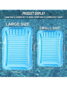 Flotador Inflable SLLAK para Piscina Adultos 216x145cm Azul 2