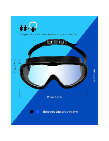 Paquete de 2 Gafas de Natación Yoocixu con Antivaho y UV400