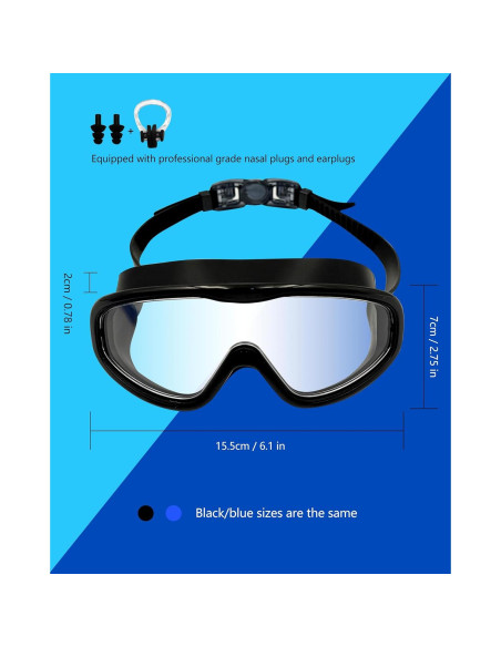 Paquete de 2 Gafas de Natación Yoocixu con Antivaho y UV400